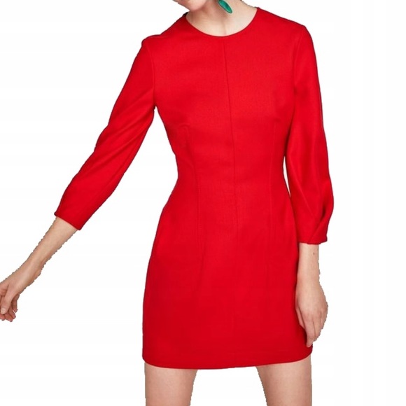 Zara Tulip Dress with 3/4 Sleeves Size Medium - Picture 2 of 13